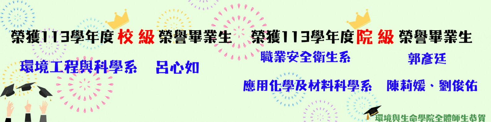 113榮譽畢業生